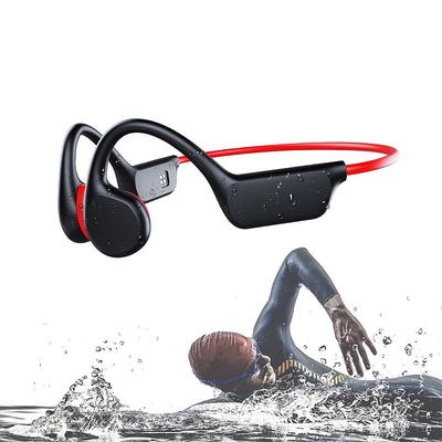 Open-Ear Headphones Bone Conduction Earphones Bluetooth Wireless IPX8 Waterproof Ear-hook Headphone with Mic 32GB Memory Headset for Swimming