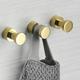 Wall Hooks for Coats,Brass Wall Mounted Bathroom Towel Hooks Robe Hooks 3PCS/5PCS(Golden)