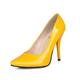 Women's Heels Pumps Ladies Shoes Valentines Gifts Dress Shoes Plus Size Valentine's Day Daily Party Evening Stiletto Pointed Toe Elegant PU Black Yellow Pink