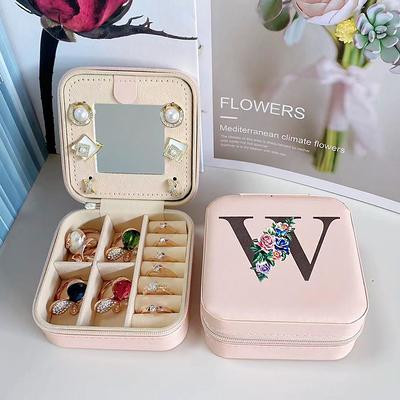 1PC Jewelry Box Waterproof Portable Mini Wearable leatherette PU(Polyurethane) PU Leather For Women's Casual Portable