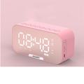 border Creative Digital Electronic Clock LED Mirror Double Alarm Wireless Speaker Music Alarm Clock