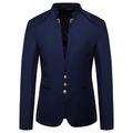 Men's Blazer Skinny Solid Colored Black Wine Navy Blue 2024