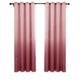 Pink Bedroom Blackout Curtains with Sheer Overlay, Room Darkening Thermal Curtains Double Layer Window Drapes for Living Room Decor, 1 Panel