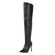 Women's Boots Heel Boots Daily Solid Colored Over The Knee Boots Thigh High Boots Winter High Heel Stiletto Heel Pointed Toe Faux Leather Zipper Black White Yellow