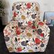 Recliner Slipcovers Super Stretch Floral Printed Sofa Couch Cover Non Slip 1 Seater Lazy Boy Chair Covers Furniture Protector with Side Pocket for Living Room