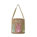 Non-woven Easter Basket Decoration Rabbit Bow Storage Basket Portable Bins for Storage Cardboard Storage Bins Fabric Containers for Organizing under Bed Clothes Organizer Fabric Closet Organizer