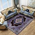 Large Floral Area Rugs Oriental Non-slip Crystal Velvet Plush Carpet Vintage Fluffy Rug Machine Washable Soft Thickened Shaggy Carpet For Living Room Bedroom Floor