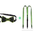 LED Suspenders Bow Tie Perfect For Music Festival Halloween Costume Party Tie Light LED Suspenders Luminous Tie Stage Necktie LED Bow Tie