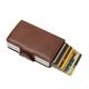 Pop Up RFID Credit Card Holder Wallet Credit Card Holders PU Leather Blocking Rfid Wallet Men Id Card Holder Aluminum Card Case Purse