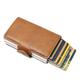 Pop Up RFID Credit Card Holder Wallet Credit Card Holders PU Leather Blocking Rfid Wallet Men Id Card Holder Aluminum Card Case Purse