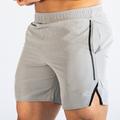 Men's Shorts Sunday Shorts Sports Going out Weekend Running Casual Elastic Waist Plain Knee Length Gymnatics Activewear Black Light Grey Micro-elastic