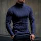 Men's Pullover Sweater Jumper Turtleneck Sweater Knit Sweater Ribbed Knit Knitted Plain Roll Neck Keep Warm Casual Daily Wear Vacation Clothing Apparel Fall Winter Wine Black M L XL