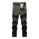 Men's Fleece Lined Pants Hiking Pants Trousers Softshell Pants Winter Outdoor Thermal Warm Waterproof Windproof Insulated Lightweight Bottoms 5 Zipper Pockets Elastic Waist Pants Skiing Snowboard