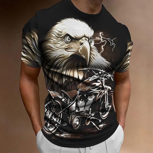 Men's Graphic Motorcycle T Shirt Motorcycle T Shirt Short Sleeve T shirt 3D Print Crew Neck Shirt Vintage Fashion Designer Outdoor Daily Sports 1 2 3 Spring Summer Clothing Apparel S M L XL 2XL 3XL