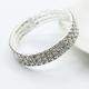 Crystal Stretch Bracelet Ladies Unique Design Fashion Jewelry Silver For Wedding Party Casual Daily Masquerade Engagement Party Silver Plated Imitation Diamond Various Collocation Schemes