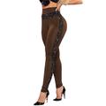 Women's Pants Trousers Leggings Cotton Blend Plaid Lace Full Length Micro-elastic High Waist Fashion Sexy Outdoor Yoga Wine Black S M Fall Winter