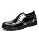 Men's Oxfords Brogue Dress Shoes Lug Sole Metallic Shoes Business Wedding Party Evening PU Lace-up Black Silver Gold Summer Spring