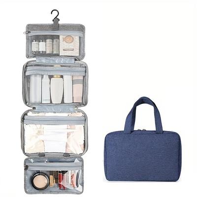Women's Handbag Makeup Bag Cosmetic Bag Toiletry Bag Polyester Travel Large Capacity Waterproof Foldable Solid Color Black Pink Blue