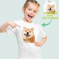 Custom Pet T Shirts for 3-12 Years Boy and Girls Cotton Add Your Dog Cat Puppy Kitty Photo Personalized Kids Tee Customized Gifts