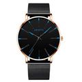 Geneva Quartz Watch for Men Minimalist Ultra Thin Stainless Steel Watch Stylish Men's Watch Business Casual Quartz Watch