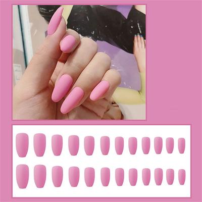 Sensual Scrub Ballet Nail Matte Coffin Nail Wear Nail Nail Piece Trapezoidal Fake Nail Finished Product