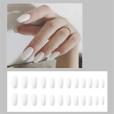 Sensual Scrub Ballet Nail Matte Coffin Nail Wear Nail Nail Piece Trapezoidal Fake Nail Finished Product