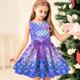 Girls' 3D Mermaid Dress Sleeveless 3D Print Fall Daily Vacation Casual Beautiful Kids 3-12 Years Swing Dress A Line Dress Tank Dress Above Knee Polyester Regular Fit