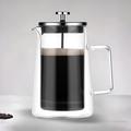 French Press Coffee Black Tea Maker with Double-Wall Insulated Borosilicate Glass, Superior Filtration System, 304 Stainless Steel Plunger, Easy to Clean