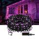 Halloween Purple Light String 8 Function Indoor and Outdoor Halloween Decorative Light String Low Voltage Safety Plug 10 Meters 100 Lights 20 Meters 200 Lights 30 Meters 300 Lights