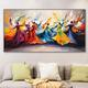Large Dancing Girl's Painting on Canvas Handpainted Wall Decor Colorful Women Wall Art Extra Large Canvas Modern Home Decoration Dancer Canvas Art Home Room Decor No Frame