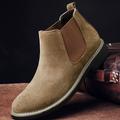 Men's Boots Suede Chelsea Boots Dress Shoes Daily Booties / Ankle Boots Black Blue Khaki Summer Winter