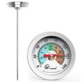 Compost Soil Gardening Thermometer Super-Long Stainless Steel Probe Fertilizer Test Thermometer 50cm