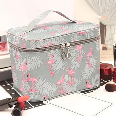 Men's Women's Handbag Makeup Bag Cosmetic Bag Toiletry Bag Polyester Party Travel Large Capacity Breathable Durable Cartoon Pink-Black Pink cherry Blue star