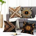 Cushion Cover 1PC Faux Linen Soft Decorative Square Throw Pillow Cover Cushion Case Pillowcase for Sofa Bedroom 45 x 45 cm (18 x 18 Inch) Superior Quality Mashine Washable Pack of 1