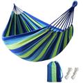 Outdoor Garden Camping Hammock With Tree Straps For Hanging, Durable Hammock Holds Up To 450lbs, Portable Hammock With Travel Bag Perfect For Outdoor/Indoor Patio Backyard Camping