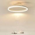 LED Ceiling Light Circle Modern Black White 40cm 50cm Flush Mount Lights Aluminum Artistic Style Modern Style Stylish Painted Finishes LED Modern 220-240V