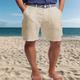 Men's Shorts Linen Shorts Summer Shorts Beach Shorts Multi Pocket Straight Leg Plain Comfort Breathable Short Casual Daily Holiday Linen / Cotton Blend Fashion Designer White Army Green