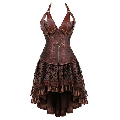 Retro Vintage Punk Gothic Medieval Steampunk 18th Century Skirt Outfits Masquerade Pirate Plus Size Women's Asymmetric Hem Halloween Party Halloween Skirts