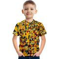 Kids Boys' T shirt Tee Short Sleeve Graphic 3D Print Kid Top Optical Illusion Daily Outdoor Active Streetwear Sports Summer Tee 3-12 Years