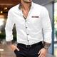 Men's Shirt Satin Shirt Button Up Shirt Casual Shirt Black White Pink Navy Blue Long Sleeve Plaid Color Block Lapel Daily Vacation Patchwork Clothing Apparel Fashion Casual Smart Casual
