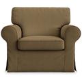 Cotton Ektorp 1 Seat Chair Sofa Cover with Cushion Cover, Replacement IKEA Ektorp Armchair Cover 1 Seat Couch Slipcover for Dogs, Replacement Sofa Furniture Protector