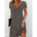 Women's Summer Dress Print Dress Floral Ditsy Floral Print V Neck Mini Dress Daily Date Short Sleeve Summer Spring