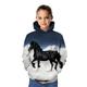 Kids Girls' 3D Horse Hoodie Sweatshirt girls western 3d pullover Long Sleeve Horse 3D Printed Top Galaxy Pattern Hoodie 2-13 Years