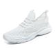 Men's Shoes Sneakers Plus Size Flyknit Shoes White Shoes Running Walking Sporty Athletic Mesh Breathable Lace-up Black White Blue Summer Spring