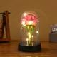 1pc Luminous Eternal Flower Glass Cover Creative Transparent Rose Night Light Base Valentine'S Day Gift Thanksgiving Gift Christmas Gift