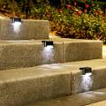 4pcs Solar Step Lights Outdoor LED Deck Stair Lights Waterproof LED for Garden Fence Step Railing Stairs Yard Patio Pathway Holiday Light