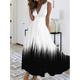 Women's Prom Dress Party Dress Wedding Guest Dress Long Dress Maxi Dress Black White Dark Gray Sleeveless Floral Print Summer Spring Fall V Neck Fashion Evening Party Wedding Guest Vacation 2023 S M