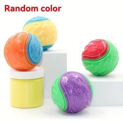 1pc Pet Dog Ball Toy Squeaky Toy For Dog Chew Toy Puppy Molar Toy Dog Interactive Toys Random Color