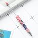 Yeahmol 10Pcs 1.0mm Beadable Ball Point Pen Smooth Ink Kids Stationery Rollerball Pen for Classroom Plastic Printed 34 American B Y03F5X2S