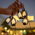 10/20LEDs 1.5/3m Lantern String Lights Kerosene Bottle LED String Lamp Retro Lantern Home Party Holiday Eid Mubarak Garden Decoration String Lamp